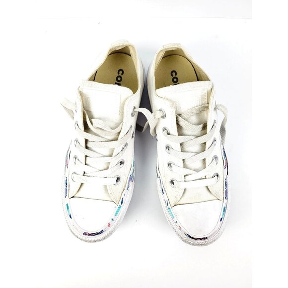 Converse White Canvas with tropical sole - Size 5 - Picture 3 of 8